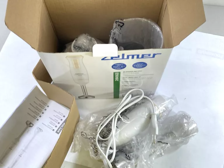 BLENDER RĘCZNY ZELMER ZESTAW 800W BIAŁY 800 W BIAŁY ZHB4562I
