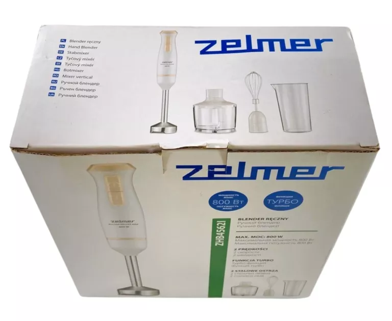 BLENDER RĘCZNY ZELMER ZESTAW 800W BIAŁY 800 W BIAŁY ZHB4562I