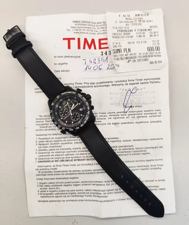 ŚLICZNY ZEGAREK MĘSKI TIMEX T42351 Z GWARANCJĄ !