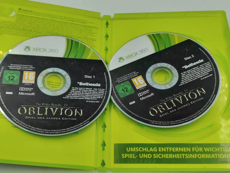 ONE XBOX 360 THE ELDER SCROLLS 4 OBLIVION