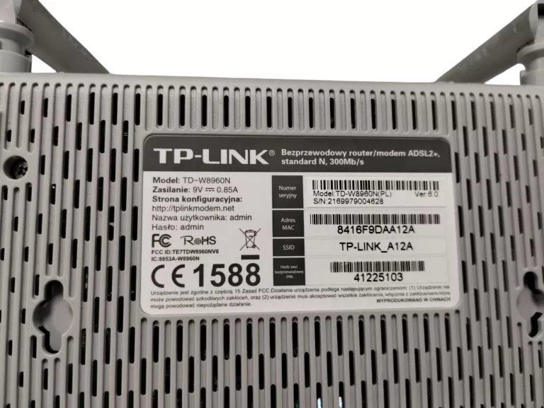 ROUTER TP-LINK TD-W8960N BEZ ZASILACZA