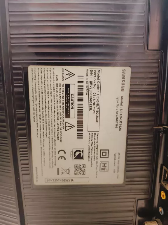 TELEWIZOR SAMSUNG UE43NU7192U