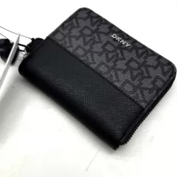 DKNY PORTFEL VELITA-SM ZIP AROUND ZAMEK BŁYSKAWICZNY WOKÓŁ LOGOWANY