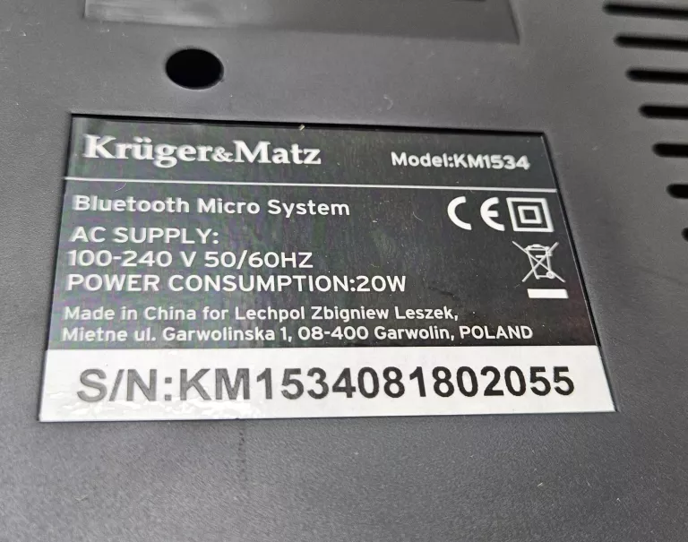 MINI WIEŻA KM 1534 KRÜGER MATZ