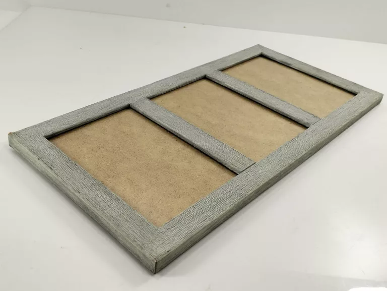 DREWANIANA RAMKA NA TRZY ZDJĘCIA 10X15