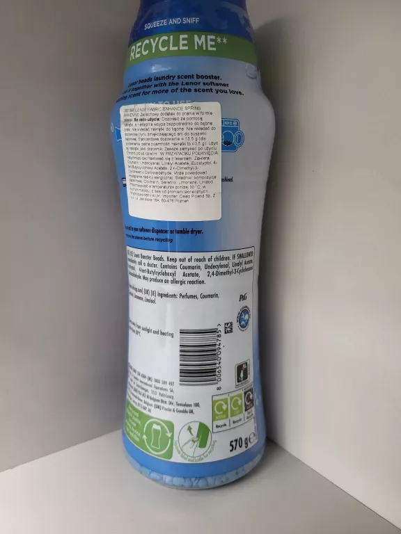 KAPSUŁKI PEREŁKI ZAPACHOWE DO PRANIA LENOR 570G