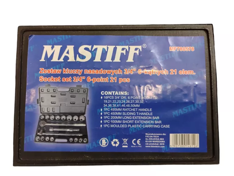 KLUCZE NASADOWE MASTIFF MF780578