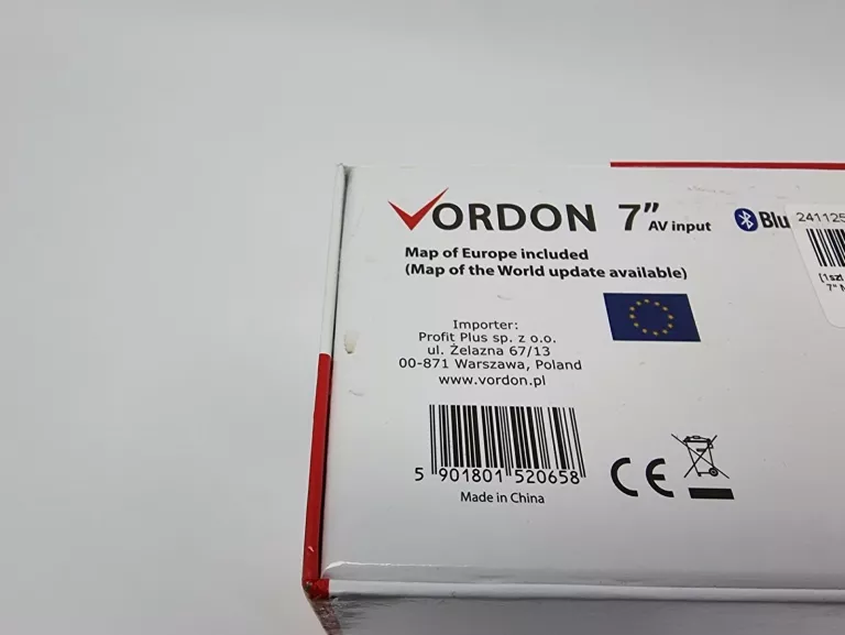 NAWIGACJA GPS VORDON 7" MAPY EU AV