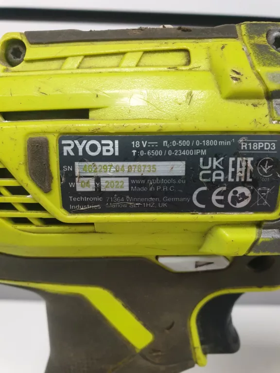 WKRĘTARKA 18V RYOBI R18PD3 2022 R + ETUI