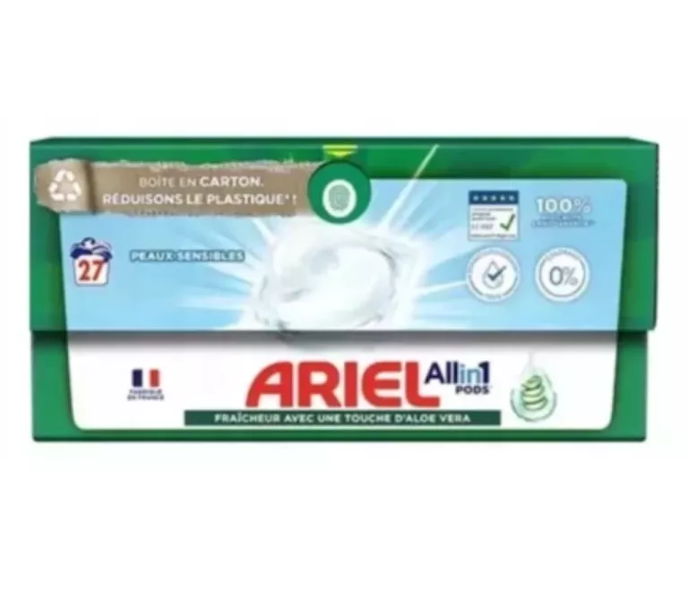 ARIEL ALL IN 1 SENSITIVE PODS 27 KAPSUŁEK W PUDEŁKU PEAUX SENSIBLES