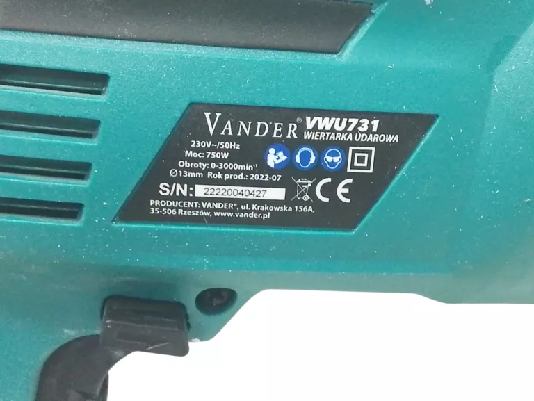 WIERTARKA VANDER VWU731