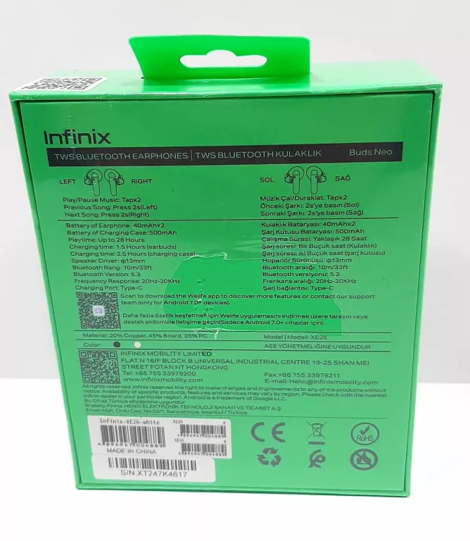 SŁUCHAWKI INFINIX BUDS NEO XE26
