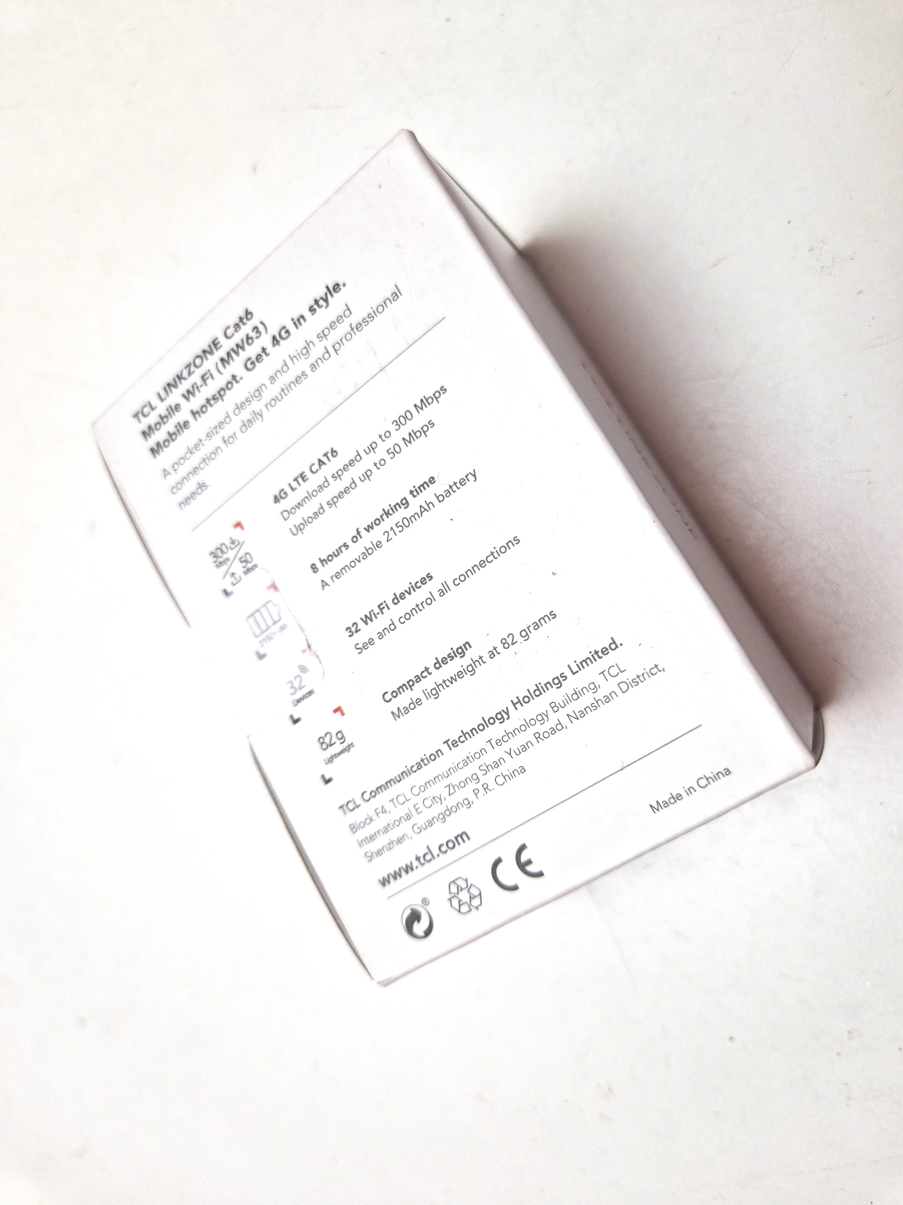 ROUTER MOBILNY NA KARTĘ SIM TCL LINK ZONE 4G LTE CAT6 CZARNY | Loombard.pl