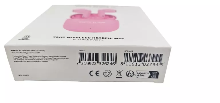 SŁUCHAWKI HAPPY PLUGS SE (JOY LITE) RÓŻOWE