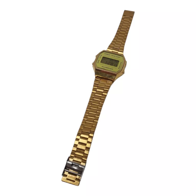 ZŁOTY SPORTOWY ZEGAREK CASIO VINTAGE DIGITAL A168WE
