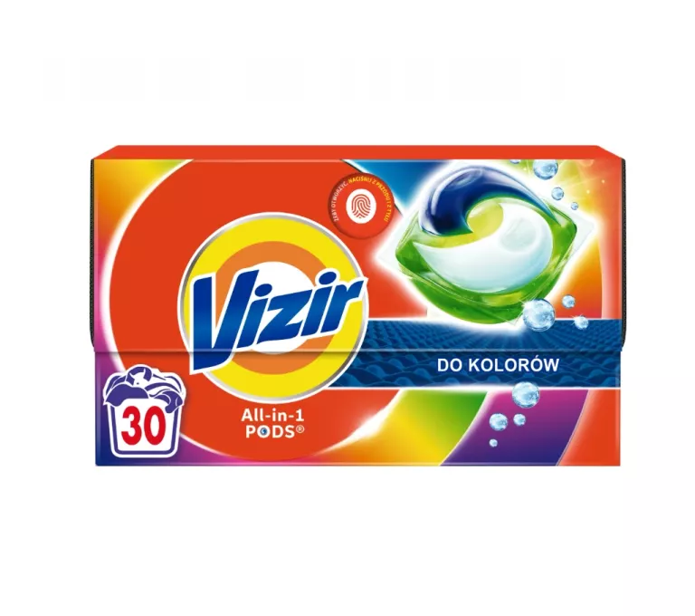 KAPSUŁKI DO PRANIA KOLORÓW ALL-IN-1 PODS VIZIR 30 KAPSUŁEK