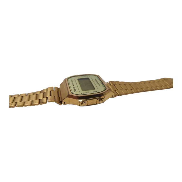 ZŁOTY SPORTOWY ZEGAREK CASIO VINTAGE DIGITAL A168WE