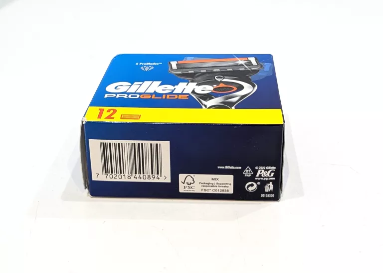 GILLETTE FUSION5 PROGLIDE OSTRZA WYMIENNE DO MASZYNKI, 12 SZTUK
