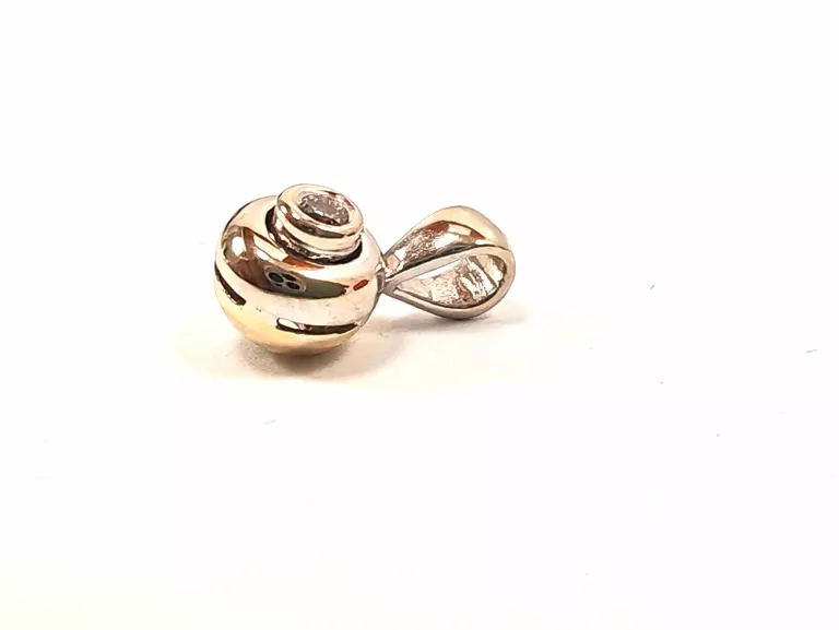 ZŁOTA ZAWIESZKA CERTYFIKAT BIAŁE I ŻÓŁTE ZŁOTO 585 1,52G 0,04CT BRYLANT