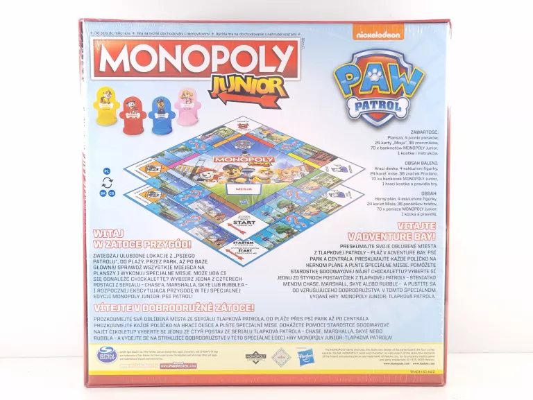GRA PLANSZOWA MONOPOLY JUNIOR PSI PATROL HASBRO #FOLIA