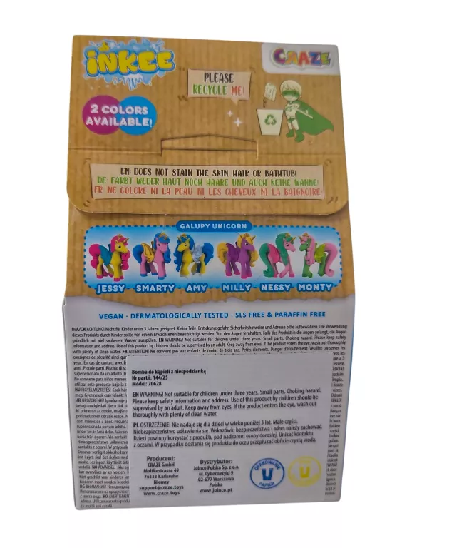 CRAZE KULA DO KĄPIELI Z NIESPODZIANKĄ INKEE GALUPY UNICORN