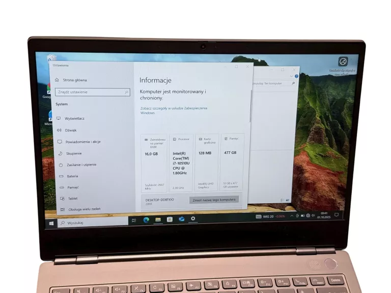LAPTOP LENOVO THINKBOOK 13S-IML 13,3" 16/512GB INTEL I7-10510U WIN 10 PRO