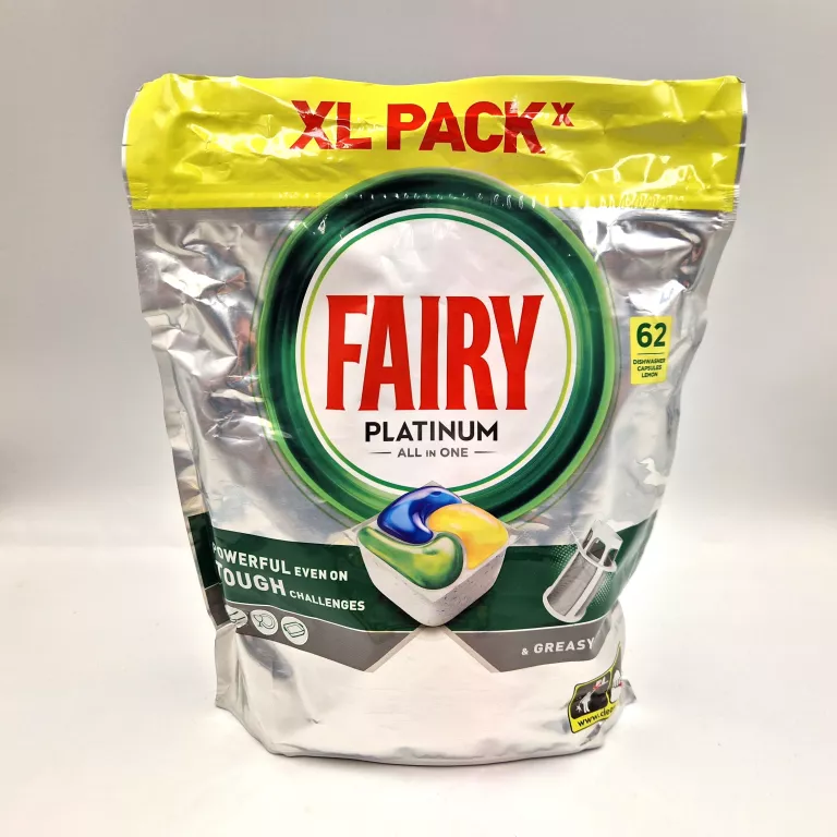 FAIRY PLATINUM LEMON KAPSUŁKI DO ZMYWARKI 62SZTUKI
