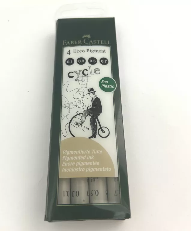 ZESTAW CIENKOPISÓW KALIBROWANYCH ECCO PIGMENT FABER-CASTELL 4 SZTUKI CZARN