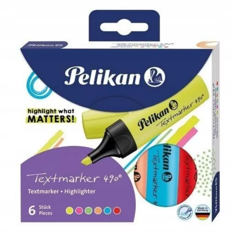 ZAKREŚLACZ PELIKAN 6 SZT.