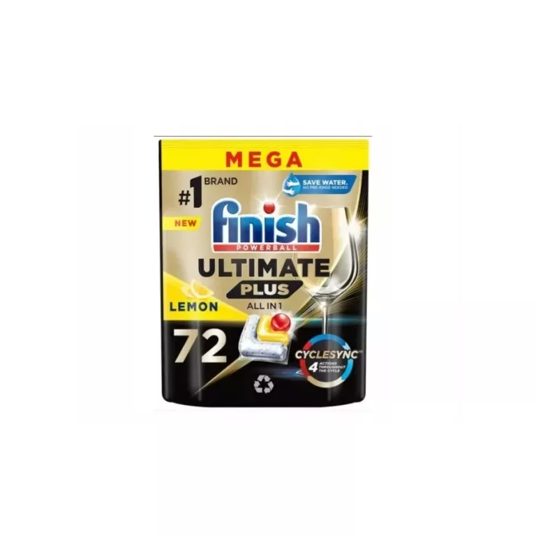 KAPSUŁKI TABLETKI DO ZMYWARKI FINISH ULTIMATE PLUS ALLIN1 LEMON 72 SZTUKI
