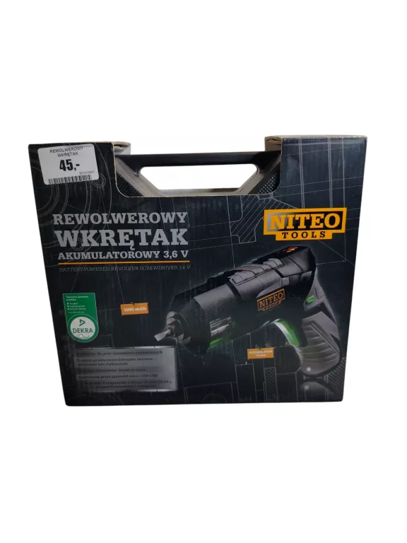 REWOLWEROWY WKRĘTAK AKUMULATOROWY 3,6V + WALIZKA