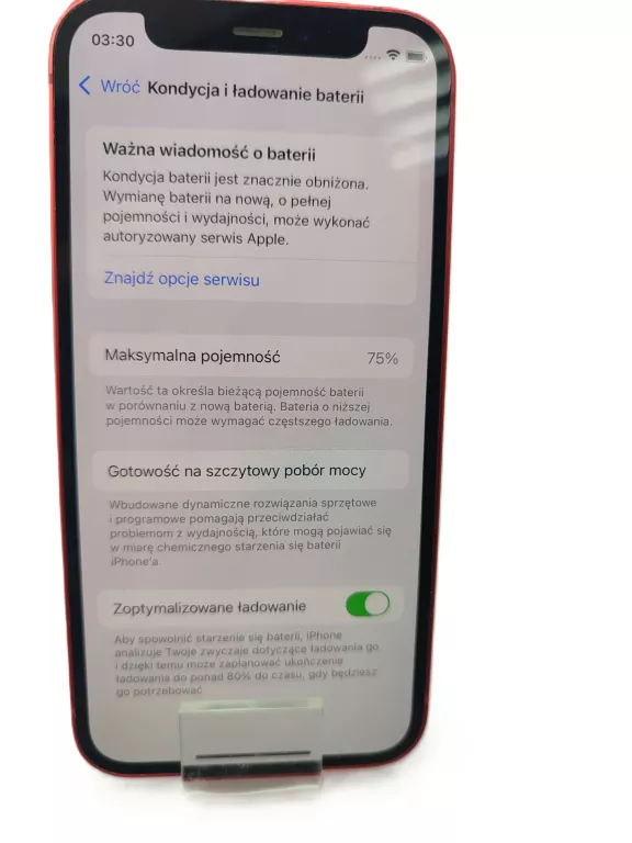 APPLE IPHONE 12 MINI BAT 75% 64GB/ USZKODZONY