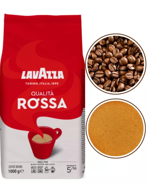 LAVAZZA QUALITA ROSSA 1KG KAWA ZIARNISTA