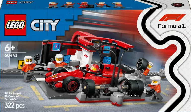 LEGO CITY 60443 PIT STOP CITY 60443 F1 I PERSONEL FERRARI
