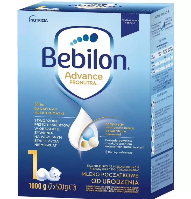 MLEKO POCZĄTKOWE BEBILON ADVANCE PRONUTRA 1 1000G 02/26