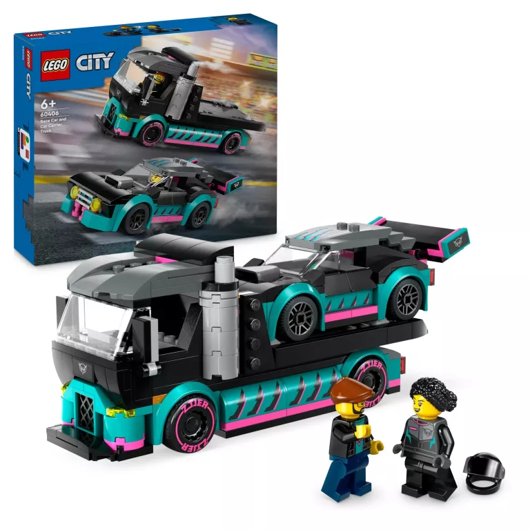 LEGO CITY 60406 SAMOCHÓD WYŚCIGOWY I LAWETA