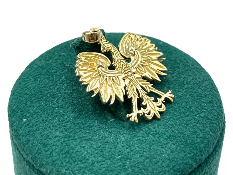 PIĘKNA ZŁOTA ZAWIESZKA Z ORŁEM WG: 2,40, P: 585