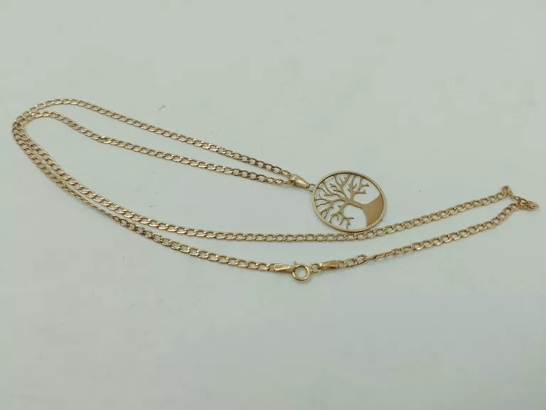 ŚLICZNY ŁAŃCUSZEK ZE ZŁOTA PRÓBY 585/3,54G