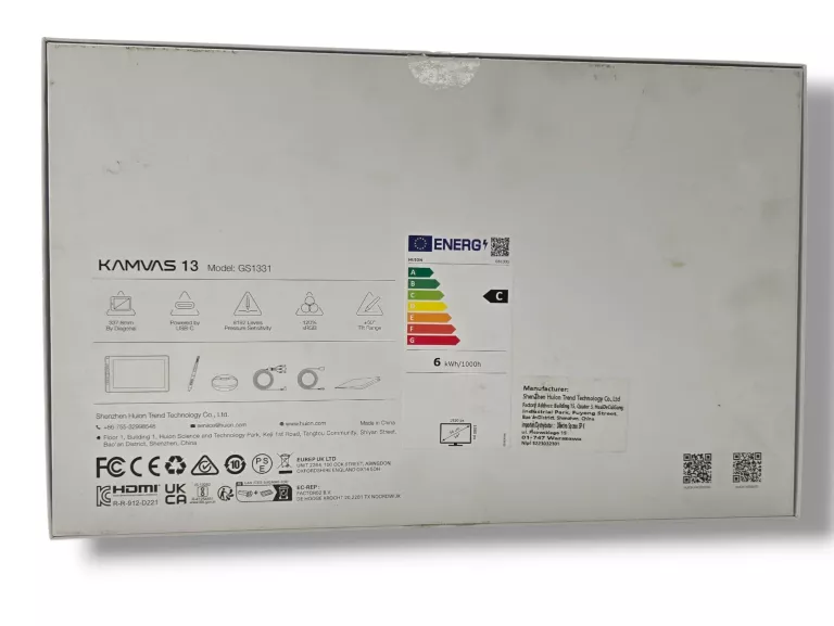 TABLET GRAFICZNY HUION KAMVAS 13 LCD TILT