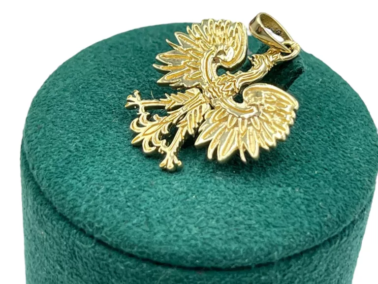 PIĘKNA ZŁOTA ZAWIESZKA Z ORŁEM WG: 2,40, P: 585