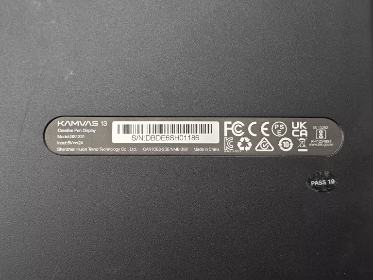 TABLET GRAFICZNY HUION KAMVAS 13 LCD TILT