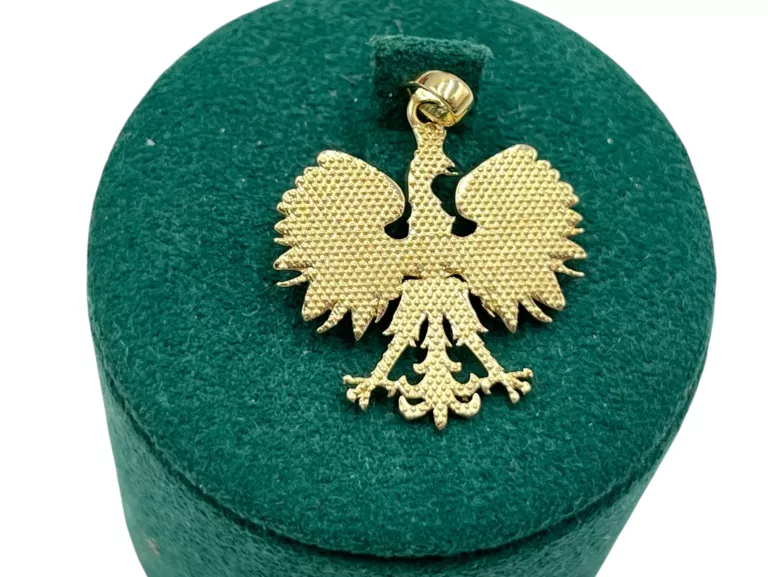 PIĘKNA ZŁOTA ZAWIESZKA Z ORŁEM WG: 2,40, P: 585