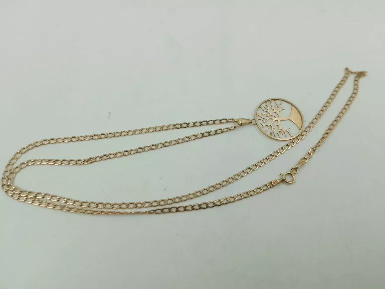 ŚLICZNY ŁAŃCUSZEK ZE ZŁOTA PRÓBY 585/3,54G