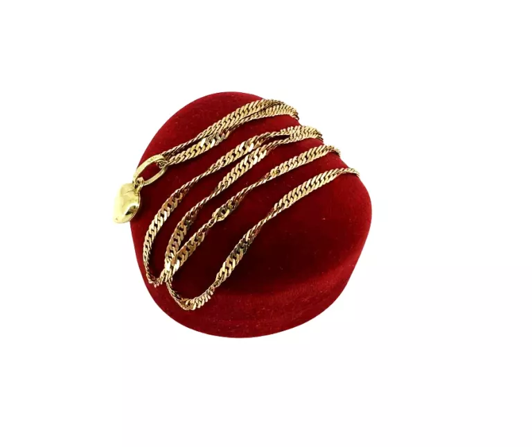 ŚLICZNY ZŁOTY ŁAŃCUSZEK Z ZAWIESZKĄ SERCE 585 4.63G 50CM