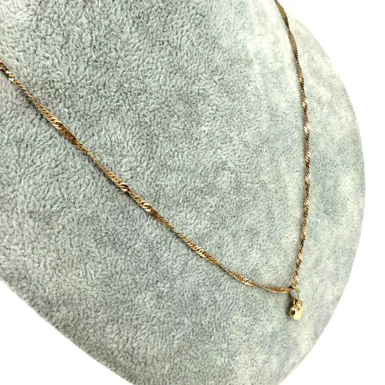 ŚLICZNY ZŁOTY ŁAŃCUSZEK Z ZAWIESZKĄ SERCE 585 4.63G 50CM