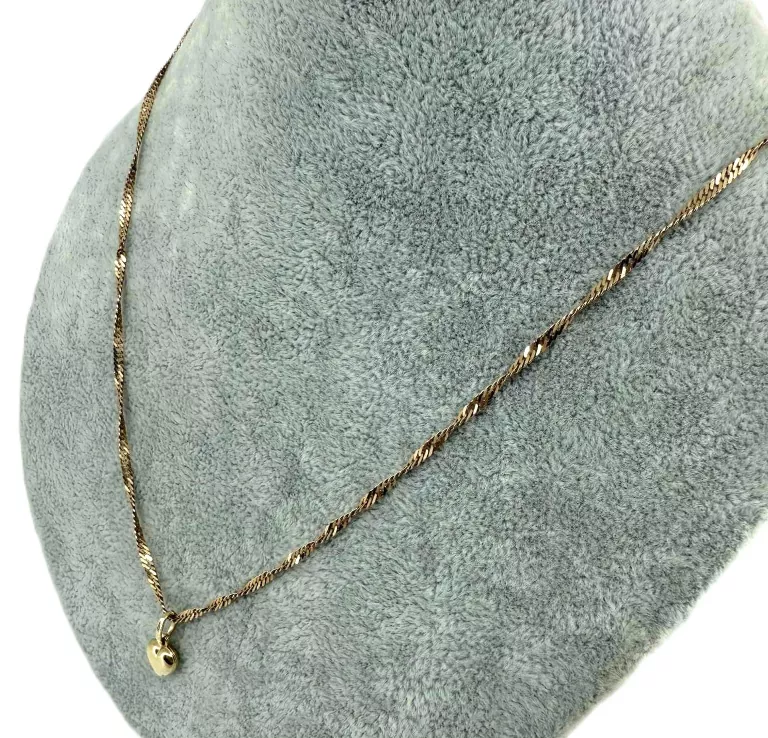 ŚLICZNY ZŁOTY ŁAŃCUSZEK Z ZAWIESZKĄ SERCE 585 4.63G 50CM