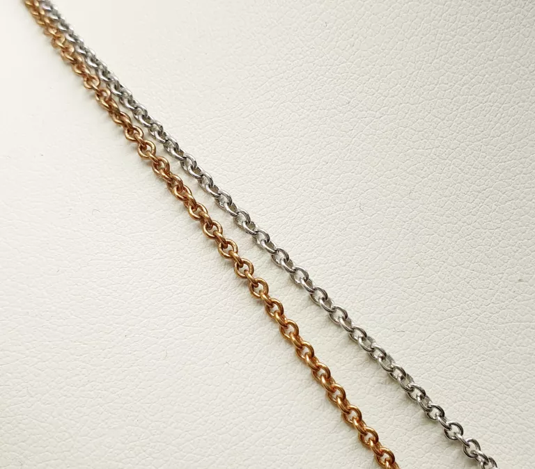 PODWÓJNY ŁAŃCUSZEK ZE STALI NIERDZEWNEJ