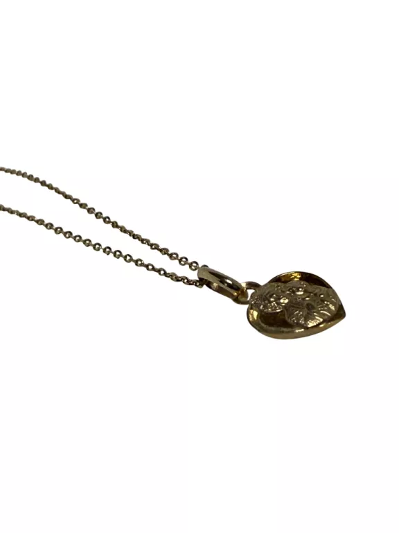 ZŁOTY ŁAŃCUSZEK Z PRZYWIESZKĄ SERCE – PR. 585 – 1,39G – 45 CM