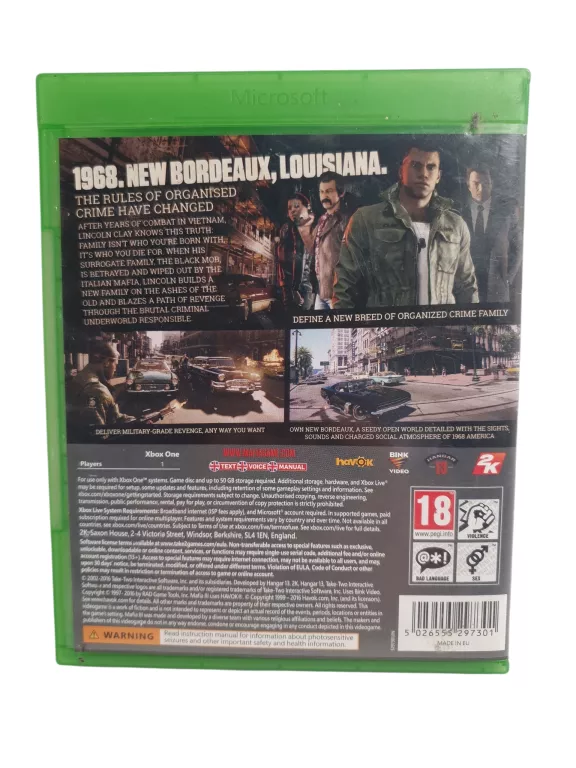 GRA MAFIA III XBOX ONE