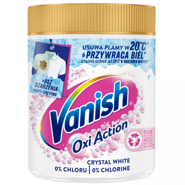 VANISH OXI ACTION WIELOFUNKCYJNY ODPLAMIACZ DO BIELI WHITE 470G